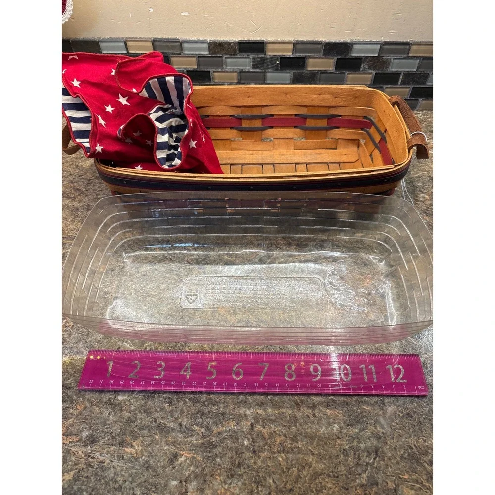 Longaberger Basket 1993 Crisco American Celebration Patriotic Liner Stars Stripe